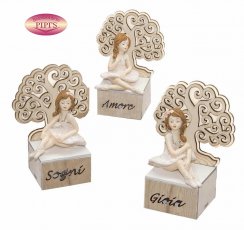 BALLERINA RESINA ILA SCATOLA ALBERO LEGNO CM6 H12 - ASS3