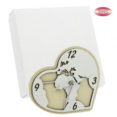 OROLOGIO CUORE PANNA MONDO LEGNO 11X10,5 C/AST.