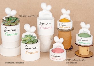 Portacandela o prtapiantina in ceramica