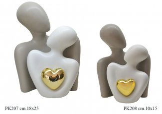 coppia sposi con cuore oro
