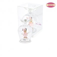 CAMPANA STRASS CON MINNIE BALLERINA ROSA 8X11 C/AST. TRASPARENTE.