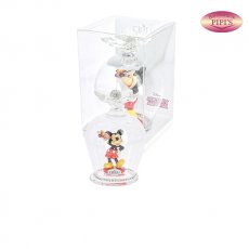 CAMPANA  STRASS CON MICKEY GO AUTO ROSSO 8X11 C/AST. TRASPARENTE.