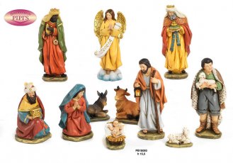 SET PRESEPE 15.5 CM. 11 SOGGETTI. RESINA