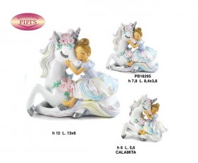 PRINCIPESSA/UNICORNO 7.8 CM. RESINA