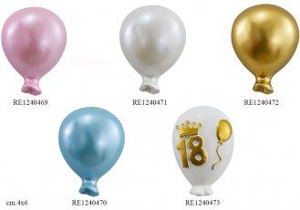 Palloncino resina colore PERLATO con magnete