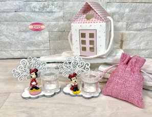 MINNIE PARTY CON ALBERO PORTAPENSIERI 6X7CM CON BOX