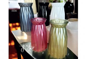 Vaso vetro rombi SATIN  cm.12x20